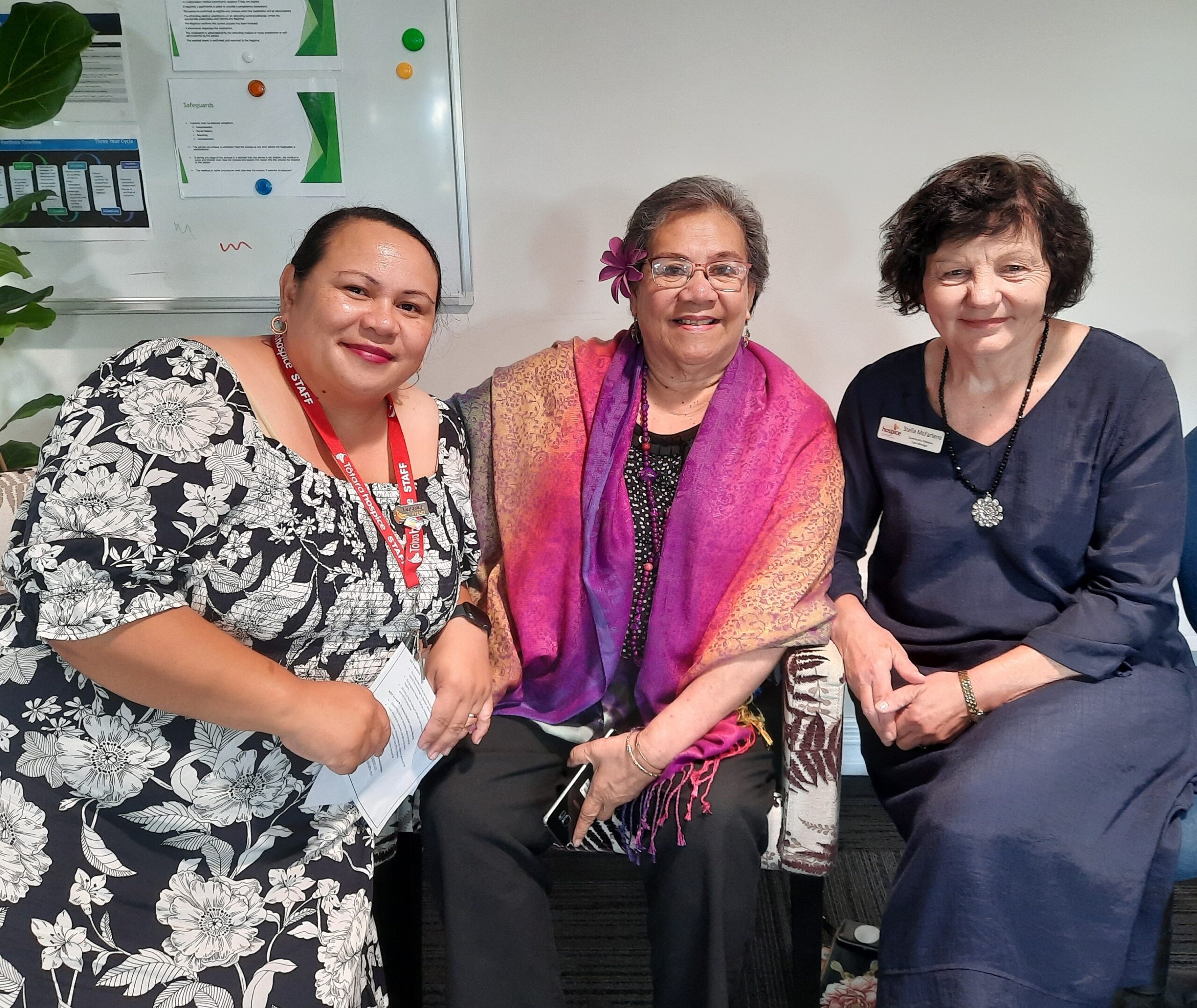 Hospice staff/caregivers sitting together