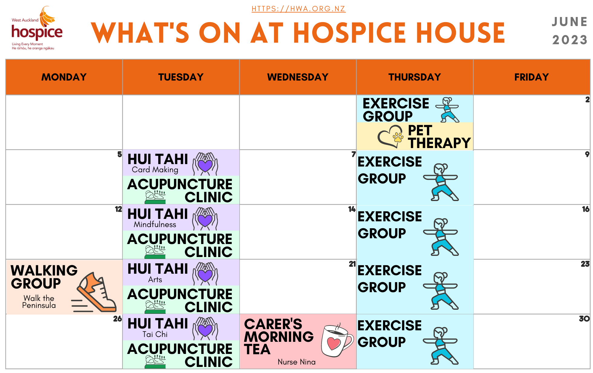 Hospice House activities June 2023