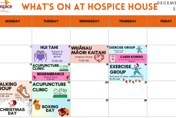 December Hospice House programme