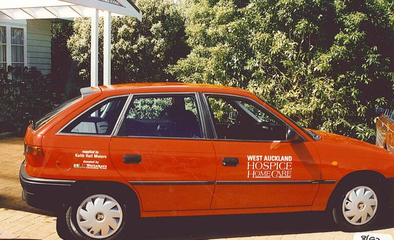 1997 Red Hospice HomeCare car